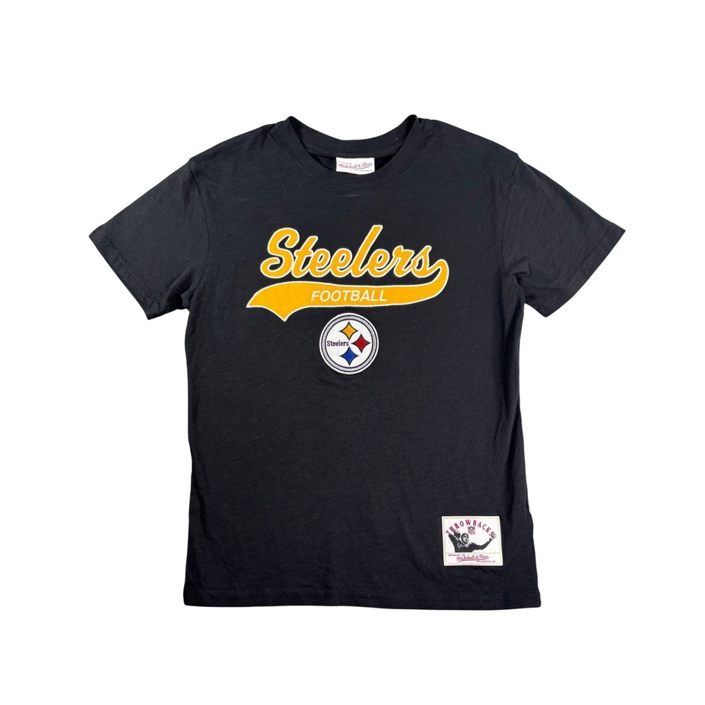 Mitchell & Ness Pittsburgh Steelers Youth T-Shirt Black Size M 10-12 NFL